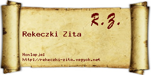Rekeczki Zita névjegykártya